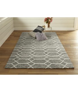 Feizy Belfort Rug 10' x 14' Rectangle 8777F CHARCOAL/IVORY