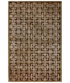 Feizy Dim Sum Rug 3'-6 x 5'-6 Rectangle 6072F BROWN/GOLD