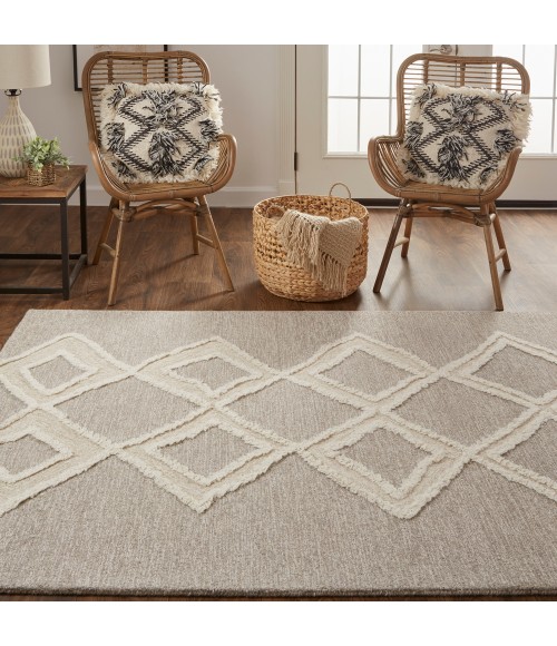 Feizy Anica ANC8009F Gray/Ivory 12' x 15' Rectangle Area Rug