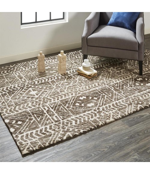 Feizy Colton 8748627F Brown/Taupe/Ivory 9'-6 x 13'-6 Rectangle Area Rug