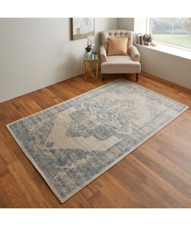 Feizy Camellia Rug 8' x 10' Rectangle 39KNF BLUE/IVORY