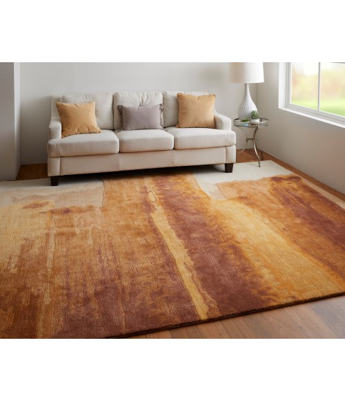 Feizy Anya ANY8921F Red/Orange/Ivory 3'-6 x 5'-6 Rectangle Area Rug