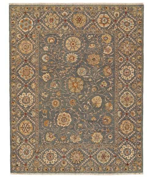 Feizy Amherst 7390759F Blue/Gold/Red 9'-6 x 13'-6 Rectangle Area Rug