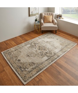 Feizy Camellia Rug 8' x 10' Rectangle 39KNF IVORY/CHARCOAL