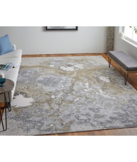 Feizy Astra Rug 10' x 13'-2 Rectangle 39L3F GRAY/GOLD
