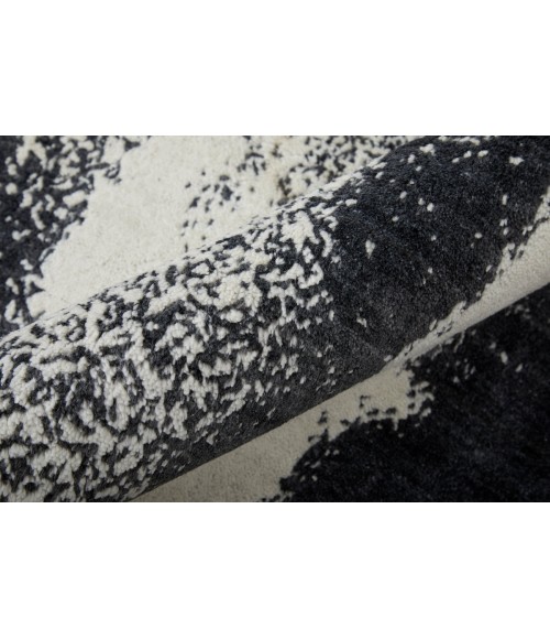 Feizy Coda COD8930F Black/White 3'-6 x 5'-6 Rectangle Area Rug