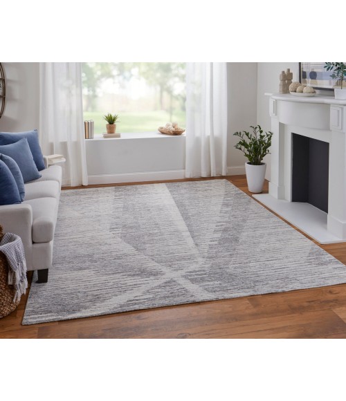 Feizy Brighton BRI69CHF Ivory/Taupe/Silver 3' x 5' Rectangle Area Rug