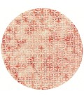 Feizy Lorrain 6108567F Pink/Ivory 10' x 10' Round Area Rug