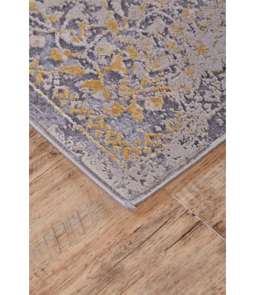 Feizy Waldor 7353971F Gray/Gold 6'-7 x 9'-6 Rectangle Area Rug