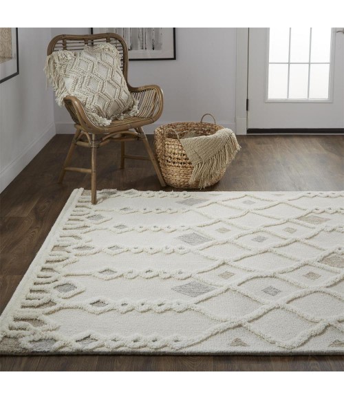 Feizy Anica ANC8011F Ivory/Tan/Silver 12' x 15' Rectangle Area Rug