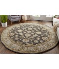 Feizy Eaton 6548397F Blue/Gray/Taupe 10' x 10' Round Area Rug
