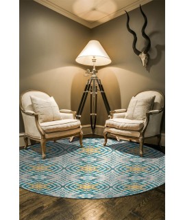 Feizy Keats Rug 8'-9 x 8'-9 Round 3469F TEAL