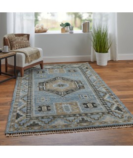 Feizy Fillmore Rug 8' x 8' Round 6935F BLUE/GREEN