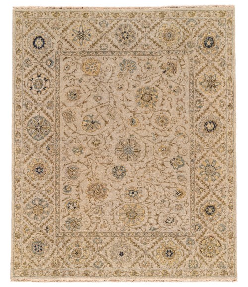 Feizy Amherst 7390759F Ivory/Yellow/Blue 7'-9 x 9'-9 Rectangle Area Rug