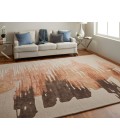 Feizy Anya ANY8883F Red/Brown/Orange 3'-6 x 5'-6 Rectangle Area Rug