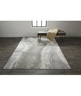 Feizy Azure Rug 3'-11 x 6' Rectangle 3524F GRAY/SILVER