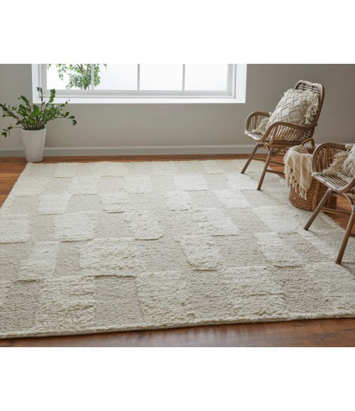 Feizy Ashby ASH8907F Ivory 9' x 9' Round Area Rug