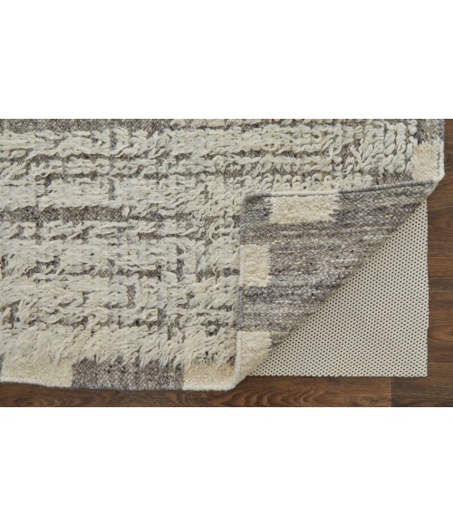 Feizy Ashby ASH8906F Ivory/Gray 3'-6 x 5'-6 Rectangle Area Rug