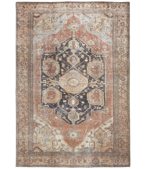 Percy 39ALF BROWN/RUST 2' x 3' Rectangle Area Rug