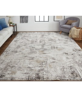 Feizy Vancouver Rug 9' x 12' Rectangle 39FHF IVORY/CHARCOAL