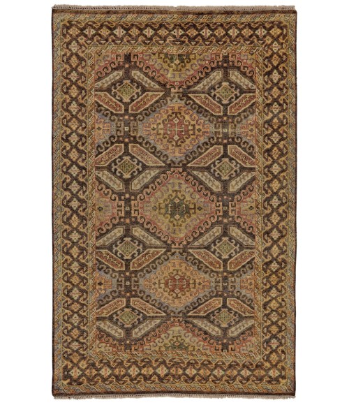 Feizy Ashi 5276127F Brown/Taupe/Orange 5'-6 x 8'-6 Rectangle Area Rug