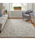 Feizy Estelle SKNL9211 Gray/Ivory/Brown 9' x 12' Rectangle Area Rug