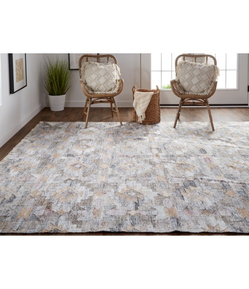 Feizy Beckett 8900818F Taupe/Gray/Blue 9' x 12' Rectangle Area Rug