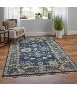 Feizy Fillmore Rug 8' x 8' Round 6954F BLUE/GRAY