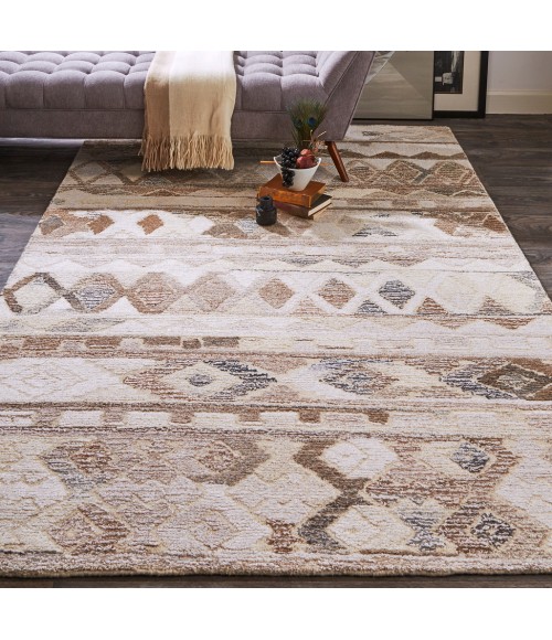 Feizy Asher 8638770F Ivory/Tan/Gray 9' x 12' Rectangle Area Rug