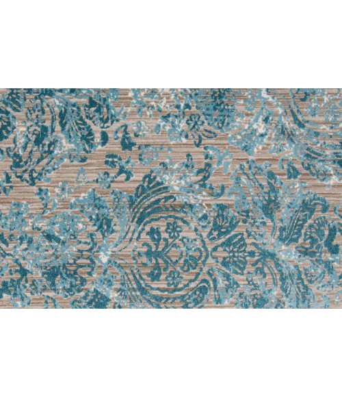 Feizy Keats 6523475F Blue/Taupe/Ivory 8'-9 x 8'-9 Round Area Rug