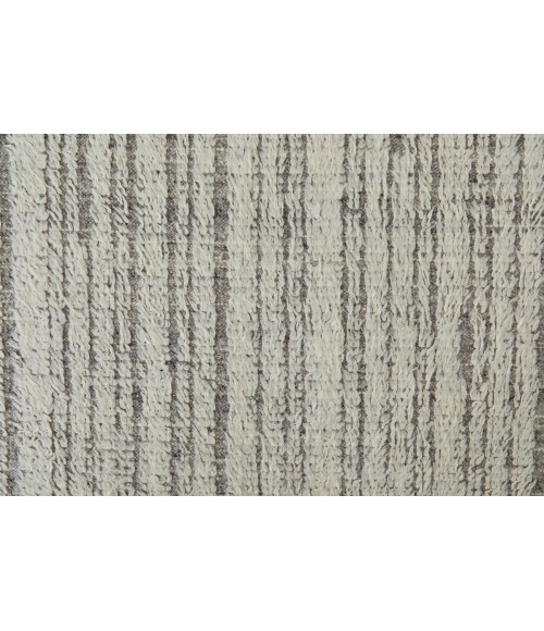 Feizy Ashby ASH8906F Ivory/Gray 3'-6 x 5'-6 Rectangle Area Rug