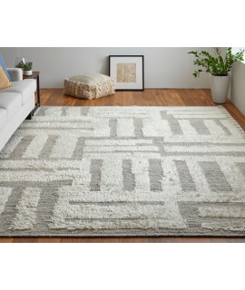 Feizy Ashby Rug 3'-6 x 5'-6 Rectangle 8909F IVORY/GRAY