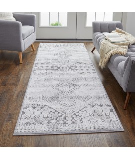 Feizy Francisco Rug 2'-10 x 8' Runner 39GDF IVORY/CHARCOAL