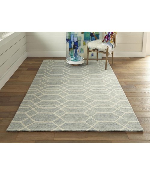 Feizy Belfort 8698777F Blue/Ivory 10' x 14' Rectangle Area Rug