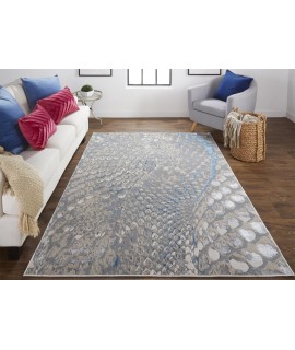 Feizy Azure Rug 3'-11 x 6' Rectangle 3403F BLUE/SILVER