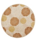 Feizy Saphir 5123795F Tan/Brown/Ivory 7'-6 x 7'-6 Round Area Rug