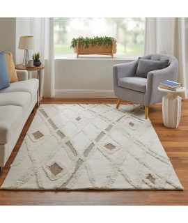 Feizy Anica Rug 12' x 15' Rectangle 8008F IVORY/BROWN