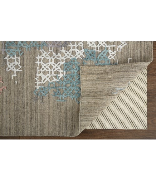 Feizy Elias ELS6890F Pink/Blue/Taupe 12' x 15' Rectangle Area Rug