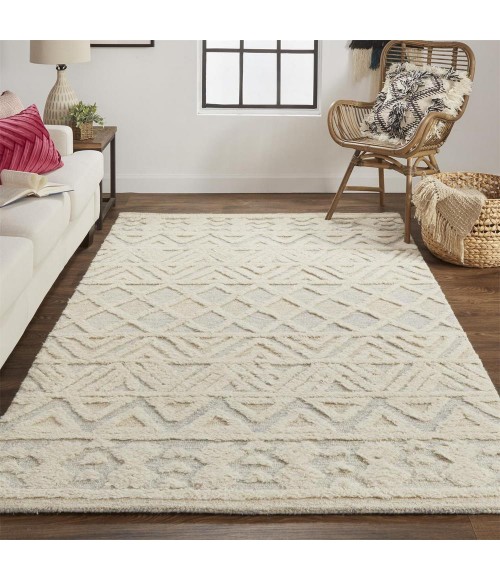 Feizy Anica ANC8005F Ivory/Blue/Tan 12' x 15' Rectangle Area Rug