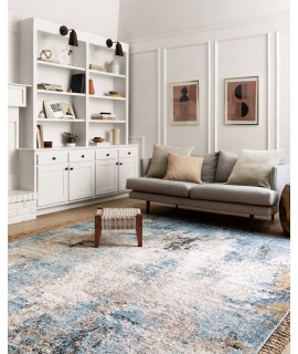 Loloi Alchemy ALC-05 DENIM / IVORY Area Rug 2 ft. 8 in. X 10 ft. 6 in. Rectangle