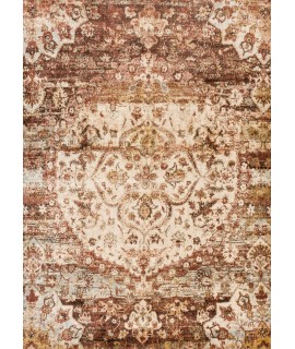 Loloi Anastasia AF-06 RUST / IVORY Area Rug 6 ft. 7 in. X 9 ft. 2 in. Rectangle