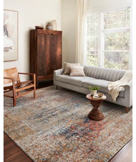 Loloi Bianca BIA-09 OCEAN / SPICE Area Rug 2 ft. 8 in. X 10 ft. 6 in. Rectangle