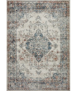 Loloi Bianca BIA-10 IVORY / OCEAN Area Rug 2 ft. 8 in. X 10 ft. 6 in. Rectangle