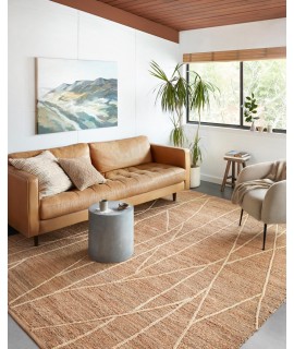 Loloi Bodhi BOD-03 NATURAL / IVORY Area Rug 18 in. X 18 in. Sample