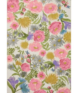 Loloi Botanical BOT-01 Ivory / Multi Area Rug 2 ft. 5 in. X 11 ft. 2 in. Rectangle
