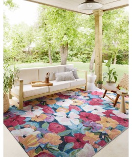 Loloi Botanical BOT-02 Navy / Multi Area Rug 2 ft. 5 in. X 11 ft. 2 in. Rectangle