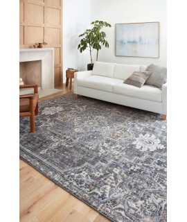 Loloi Cassandra CSN-02 black / GOLD Area Rug 2 ft. 6 in. X 10 ft. 0 in. Rectangle