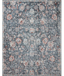 Loloi Cassandra CSN-04 BLUE / RUST Area Rug 2 ft. 6 in. X 10 ft. 0 in. Rectangle