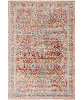 Loloi Claire CLE-01 RED / IVORY Area Rug 2 ft. 7 in. X 9 ft. 6 in. Rectangle