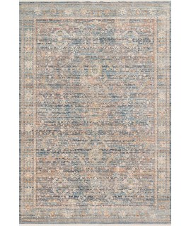 Loloi Claire CLE-06 BLUE / SUNSET Area Rug 2 ft. 7 in. X 9 ft. 6 in. Rectangle